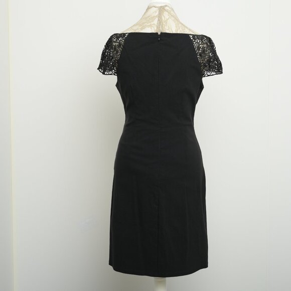 Le Chateau Lace Black Pencil Dress, Size 8 -10 - Picture 5 of 10
